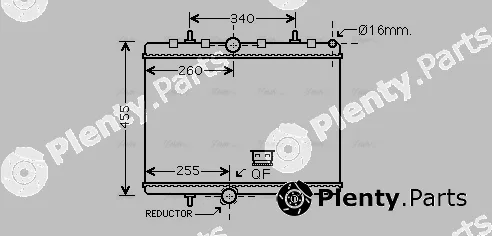 Ava Quality Cooling PE2314 — Radiator, engine cooling