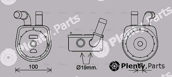 Ava Quality Cooling MZ3289 — Oil Cooler, engine oil