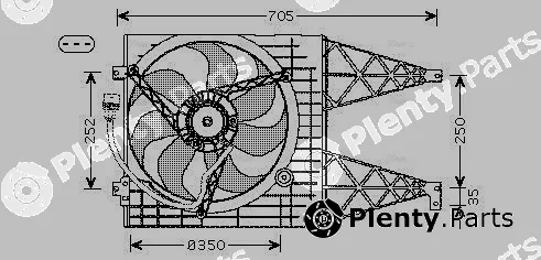 Ava Quality Cooling VN7513 — Fan, engine cooling