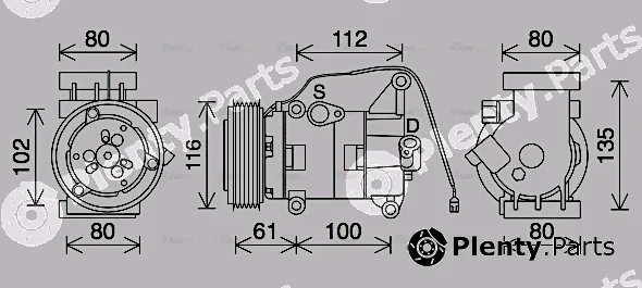 Ava Quality Cooling MZAK290 — Compressor, air conditioning