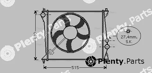 Ava Quality Cooling AIA2213 — Radiator, engine cooling