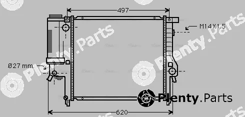 Ava Quality Cooling BW2124 — Radiator, engine cooling