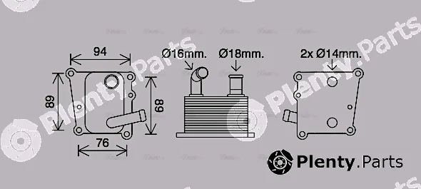 Ava Quality Cooling FD3598 — Oil Cooler, engine oil