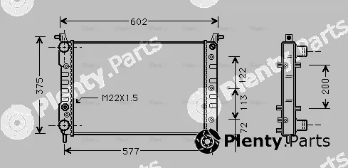 Ava Quality Cooling FT2224 — Radiator, engine cooling