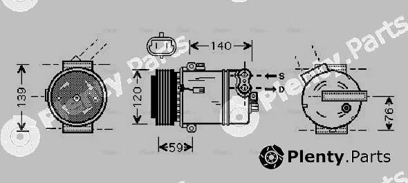 Ava Quality Cooling OLAK409 — Compressor, air conditioning