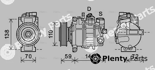 AVA Quality Cooling AIAK396 — Compressor, air conditioning