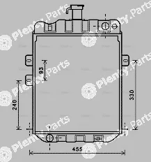 Ava Quality Cooling FE2008 — Radiator, engine cooling