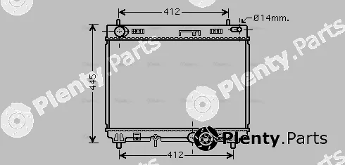 Ava Quality Cooling TO2358 — Radiator, engine cooling