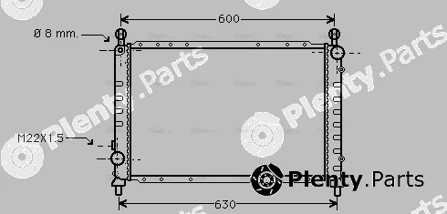 Ava Quality Cooling ALA2076 — Radiator, engine cooling