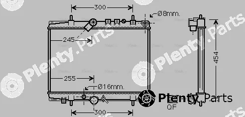 Ava Quality Cooling PEA2217 — Radiator, engine cooling