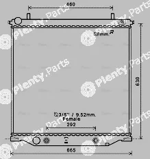 Ava Quality Cooling CT2059 — Radiator, engine cooling