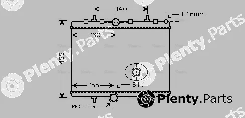 Ava Quality Cooling PEA2314 — Radiator, engine cooling