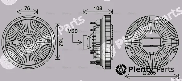 Ava Quality Cooling DFC080 — Clutch, radiator fan