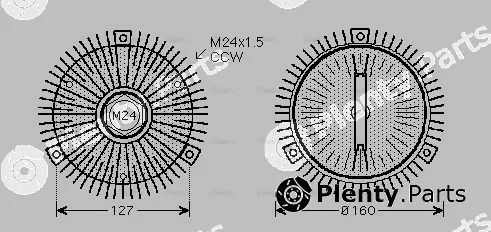 AVA Quality Cooling BWC324 — Clutch, radiator fan
