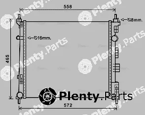 AVA Quality Cooling DN2425 — Radiator, engine cooling