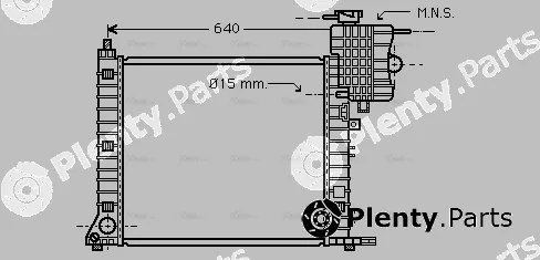Ava Quality Cooling MS2336 — Radiator, engine cooling