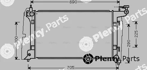 AVA Quality Cooling TO2323 — Radiator, engine cooling