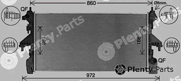 Ava Quality Cooling CN2321 — Radiator, engine cooling