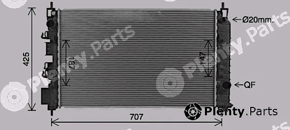 AVA Quality Cooling CT2081 — Radiator, engine cooling