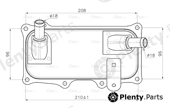 Ava Quality Cooling PR3100 — Oil Cooler, engine oil