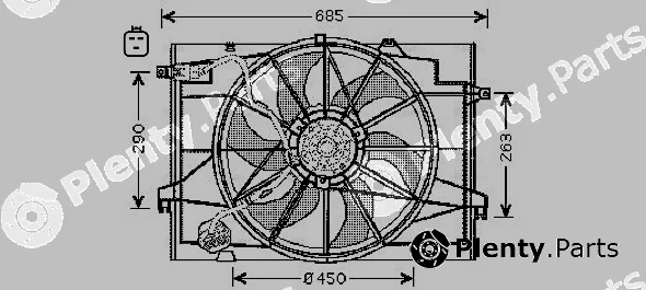 AVA Quality Cooling HY7519 — Fan, engine cooling