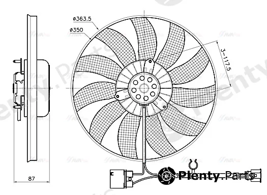 Ava Quality Cooling VN7442 — Fan, engine cooling