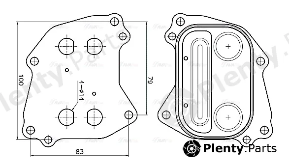 Ava Quality Cooling BW3628 — Oil Cooler, engine oil