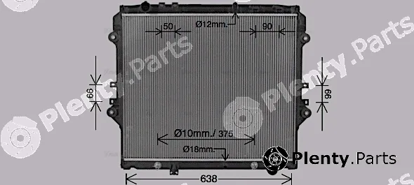 Ava Quality Cooling TO2757 — Radiator, engine cooling