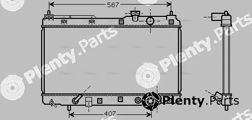 Ava Quality Cooling HDA2104 — Radiator, engine cooling