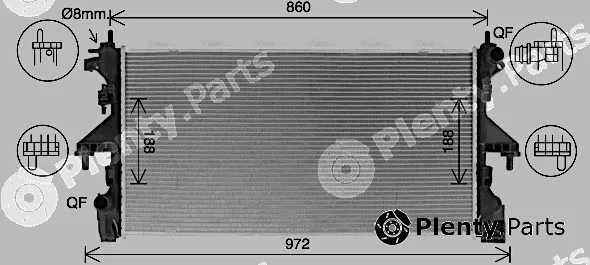 Ava Quality Cooling CN2320 — Radiator, engine cooling