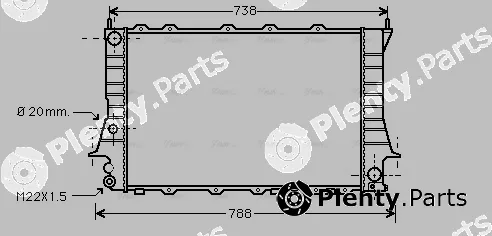 Ava Quality Cooling AIA2081 — Radiator, engine cooling