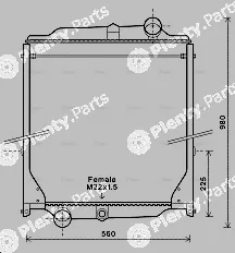 AVA Quality Cooling VL2057 — Radiator, engine cooling