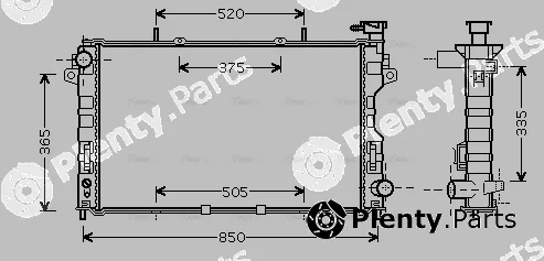Ava Quality Cooling CRA2081 — Radiator, engine cooling
