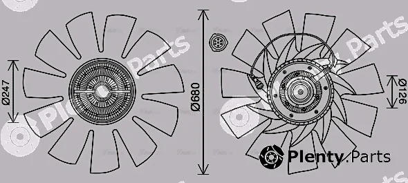 Ava Quality Cooling VLF088 — Clutch, radiator fan