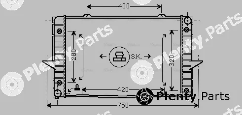 Ava Quality Cooling VO2093 — Radiator, engine cooling