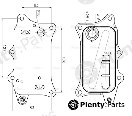 Ava Quality Cooling AI3460 — Oil Cooler, engine oil