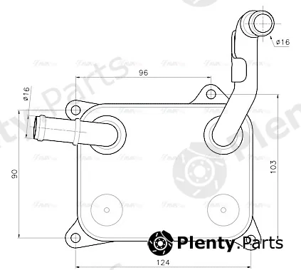 Ava Quality Cooling AI3454 — Oil Cooler, engine oil