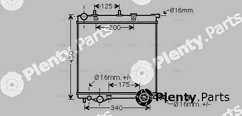 Ava Quality Cooling PE2368 — Radiator, engine cooling