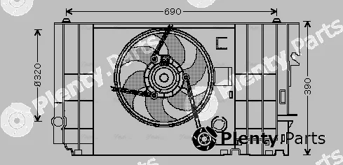 Ava Quality Cooling CN7546 — Fan, engine cooling
