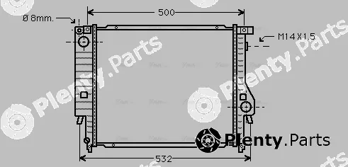 Ava Quality Cooling BWA2098 — Radiator, engine cooling