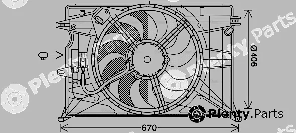 Ava Quality Cooling FT7611 — Fan, engine cooling