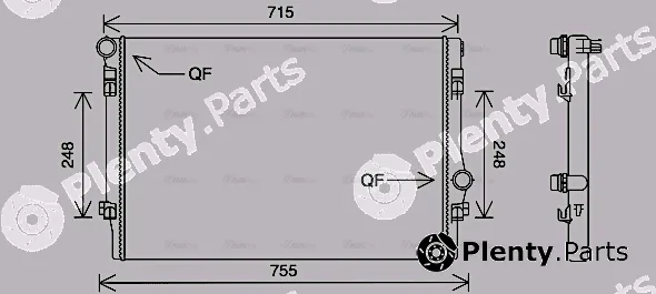 Ava Quality Cooling VNA2336 — Radiator, engine cooling