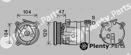 Ava Quality Cooling CTK054 — Compressor, air conditioning