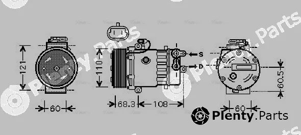 AVA Quality Cooling OLAK464 — Compressor, air conditioning