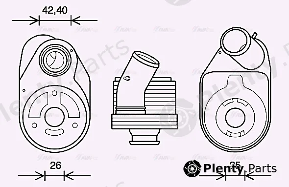 Ava Quality Cooling FT3610 — Oil Cooler, engine oil