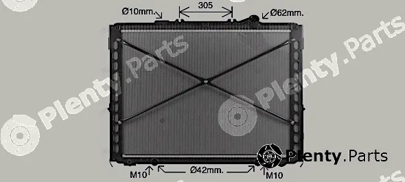 Ava Quality Cooling DF2096 — Radiator, engine cooling