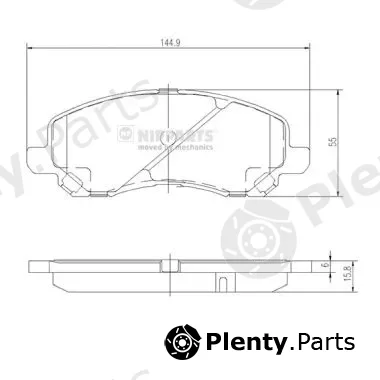 Nipparts J3605046 — Brake Pad Set, disc brake