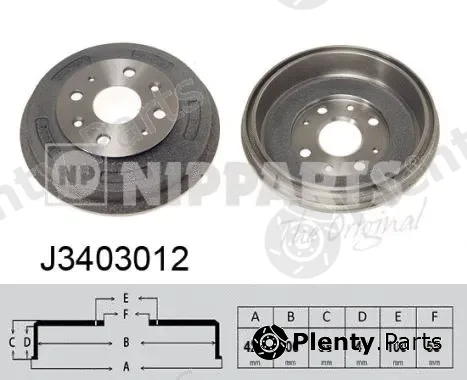Nipparts J3403012 — Brake Drum