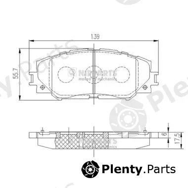 Nipparts J3602120 — Brake Pad Set, disc brake