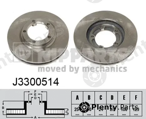 Nipparts J3300514 — Brake Disc